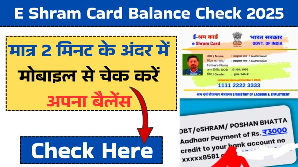 E Shram Card Balance Check 2025